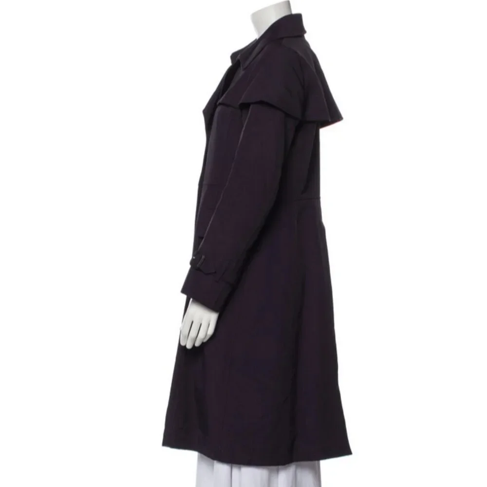Burberry Plum Double-Breasted Trench Coat - Picture 3 of 12